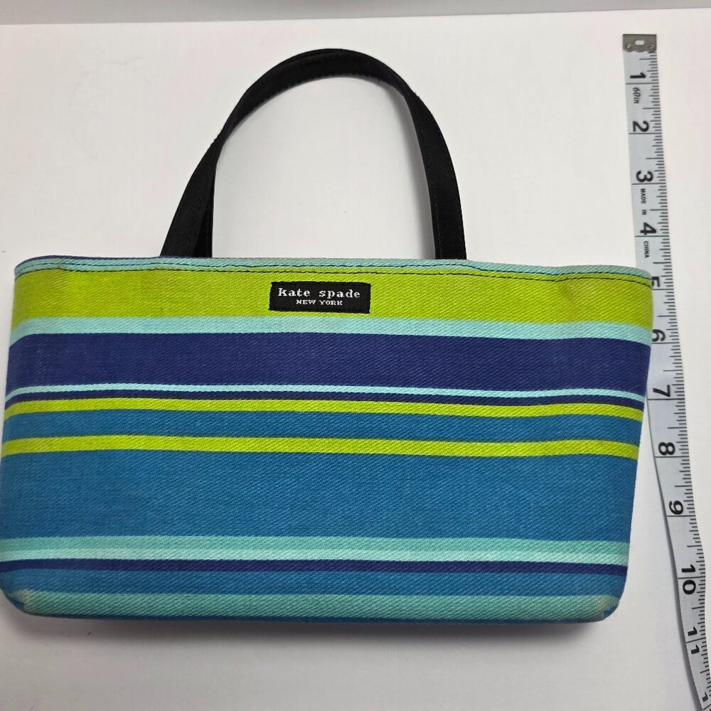 Kate Spade New York Striped Canvas Tote w/ Dust Bag - Small/Medium Size - Picture 8 of 9